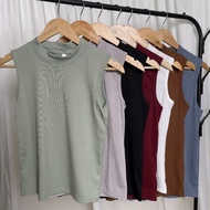 Korean Women Sleeveless Singlet Inner Crop Top Shirt Thread Singlet Camisole female Tight-fitting