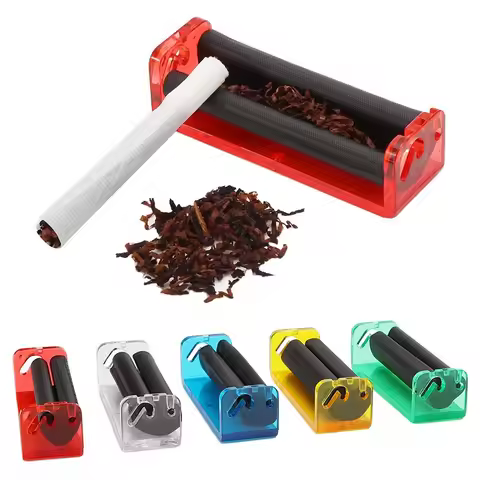 Cigarette roller for 2.8in 3.1 in 4.3in roll papers, handhold plastic rolling machine, rolling paper