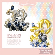 [XC-020 : DELIVERY] CHAINS & ANCHOR BALLOON MARQUEE | BIRTHDAY | 21ST | MEN | SURPRISE DELIVERY