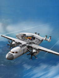 ของเล่นโมเดลทหาร - เครื่องบินเตือนภัยทางอากาศ KJ-600 สำหรับเด็กชาย Keeppley