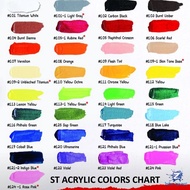 สีอะคริลิค 75ml. ตรา ST Acrylic Colour