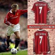 98/99 Manchester United home David Beckham No.7 short sleeved retro high-quality football jersey