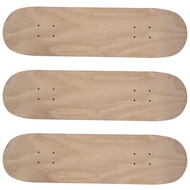 3X 8Inch 8-Layer Maple Blank Double Concave Skateboards Natural Skate Deck Board Skateboards Deck Wood Maple