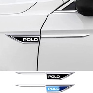 Auto Door Car Fender Side Blade Badge Car Body Protective Metal Sticker For Volkswagen VW Polo 6R 6N