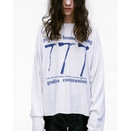 Erd25ss Melancholy Fu Second Generation 777 LS Graffiti Boxy Curling Hem Street Punk Rock Long Sleev