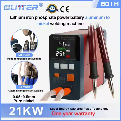 801H/D Capacitor Spot Welding Machine 21kw/12kw Energy Storage Pulse Welding For Battery Aluminum Ni