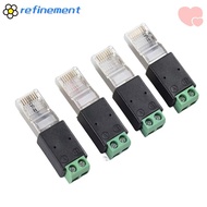 REFINEMENT RJ45 Terminal Adapter, RJ45 Male Connector  Adapter RJ45 to RS485 Converter, Splitter 2PI