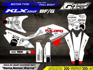 DECAL KLX BF 150 PUTIH FULL BODY FREE CUSTOM STICKER KLX BF 150