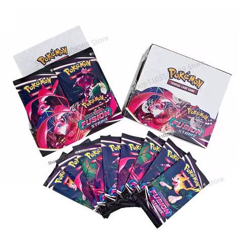 English 360Pcs Pokemon TCG Sword & Shield Fusion Strike Classics Booster Box Pokemon Trade Card 36 P