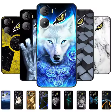 Soft Back Cover For ZTE Nubia Neo 3 5G Z2464N Phone Case Cool Wolf Lion Silicone Black TPU Funda For