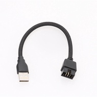 GB 9pin Male to External USB A Male PC Mainboard Internal Data Extension Cable 20cm 7 9in