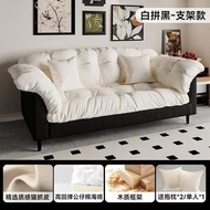 現代簡約小戶用布沙發 客廳雙人沙發 double sofa 懶人復古沙發 梳化 sofa（包送貨free delivery）雙人梳化 Retro Sofa 沙發 梳發
