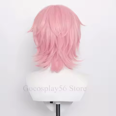 2025 Anime Yarichin Bu Club Cosplay Ayato Yuri Wig Pink Short Heat Resistant Hair Halloween Role Pla