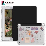 KENKE iPad case for iPad Gen8 10.2 Inch iPad 7th 8th gen TPU/silicone material DIY personalized back shell transparent back shell smart protective cover iPad Gen 8 cover iPad 10.2 case All-inclusive anti-drop waterproof