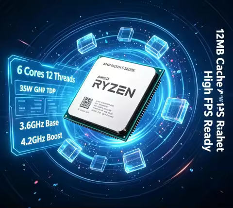 AMD Ryzen 5 2600X AM4 Gaming Processor 6C12T 12MB L3 Cache Support B350 B450 X470 Motherboards Witho