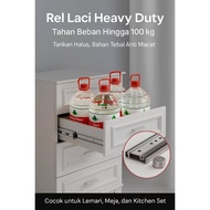 Sliding Drawer Rail / Buffer Damper – Heavy Duty – 40 cm & 56 cm – Black – Shockproof & Durable