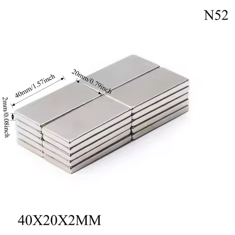 N52 40x20x2 40x15x3 NdFeB Block original Neodymium Magnet Super Strong Permanent rotate scooter Magn