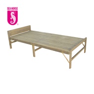 SEA HORSE Foldable Solid Wood Frame Folding Single Bed (KD-2FOLD)