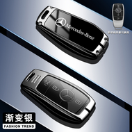 Zinc Alloy Gradient TPU Smart Remote Car Key Fob Shell Case Cover Holder Keychain Buttons Protector 