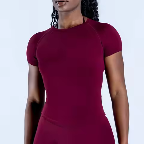 Impact Short Sleeve Top With Logo Sports T-Shirt Women Fitness Gym Workout Yoga Shirt DFYNE LANYI