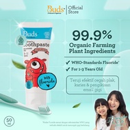 Buds Organics Toothpaste With Fluoride 3-12 Years - Safe Toothpaste for Babies and Children Can Be S