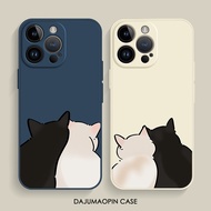 17 pro max case 苹果手机壳 Kucing pasangan ~ Sarung telefon comel untuk Apple 16/15/14/13promax iPhone le