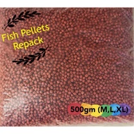 Fish Food Tropical Red Fish Pellets Floating High Protein Vitamins Makanan Ikan 558 5912 Repack 500g