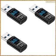 [K O G X] 3PCS Digital LED Display USB 3.2 Adapter 10Gbps 36-60W Power Meter Tester Smart Chip Data 