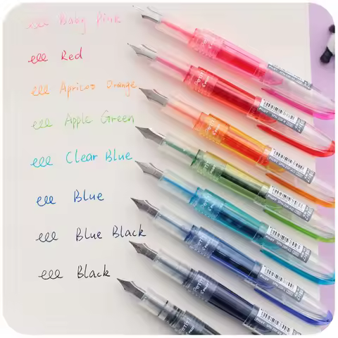 Pilot Petit 1 Cute Mini Transparent Candy Color Fountain Pen 0.5mm Meduim Fine Nib School PVC Plasti