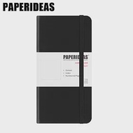 PAPERIDEAS 48K頁碼硬面绑帶筆記本 點陣-黑色