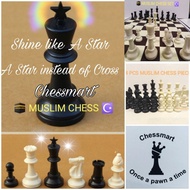 Muslim Basic Standard Tournament Big Chess Set Extra Queen Set Catur Tanpa Salib