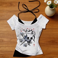 Hollow Knight Cropped Top - Vintage Grunge Style