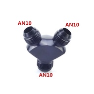 Universal 3-Way Y-Block Fitting Adapter AN6/AN10 6-AN/10-AN Male to 2X AN6/AN10 6-AN/10-AN Male BLAC