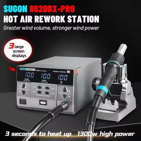 SUGON 8620DX PRO 1300W Hot Air Rework Station Microcomputer Temperature Control BGA Rework Station C