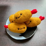 日式炸蝦 天婦羅 羊毛氈 鑰匙圈