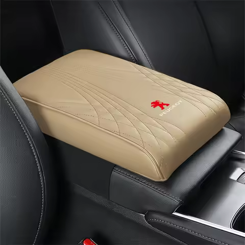 PU Leather Car Armrest Box Height Pad Auto Center Armrest Protective Cushion Support for Peugeot 206