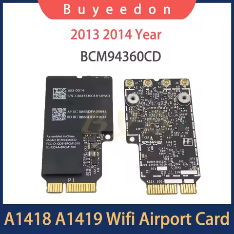 Original Wifi Airport Card BCM94360CD for iMac 21"A1418 27" A1419 Dual Band WiFi Bluetooth Card 2.4G