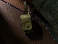 真皮寵物拾便包 車用垃圾袋收納 磨砂橄欖綠