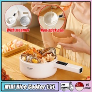 【SG Stock】Electric Cooker Min Electric Cooking pot Cooker Hotpot Non Stick Multifunctional Rice Cooker With Steamer Small Electric Cooker Electric Cooking/frying pan/cooking pot/Multi Cooker/mini rice cooker electric pot