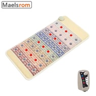 PEMF Crystal Mat Photon Energy Massage Heating Mattress Gemstone Wheel Pulse Chakra Relieves Back Pa