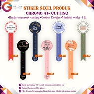 Cetak Stiker Segel label Produk kemasan Stiker makanan minuman Cutting Free Desain Template Custom D