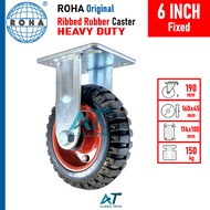 6 INCH HEAVY DUTY WHEELS DEAD RUBBER FLOWER TROLLEY - CART