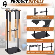 [Serenable] Baseball  Holder Display Stand Organizer Shelf Rack Vertical Metal Construction Sturdy S