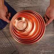 Dish Household Round Pure Copper Copper Steamed Chicken Steamed Fish Copper Plate Seafood Plate Wedd