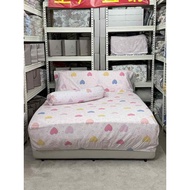 A7 960 TC 100% Cotton Multi-Coloured Heart Shape Bedsheet Sets by LC Homes