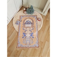 Durable Travel Prayer Rug, Umrah Souvenir Prayer Rug, Turkish Dhabi Pouch Prayer Rug Ja0501B1