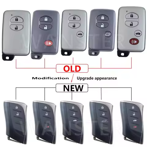 Upgrade Car Key Fob Case Shell Housing for Toyota Land Cruiser Prado Avensis IQ Corolla Prius Highla