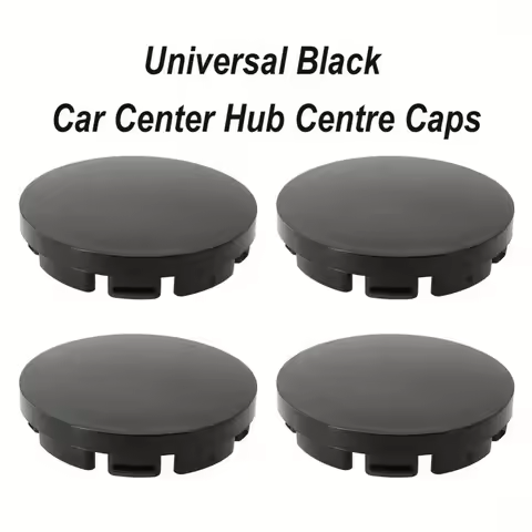 4PCS 55mm/2.17in Car Wheel Center Cap ABS Plastic Black Car Rims Alloy Wheel Center Hub Centre Cap C