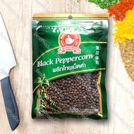 พริกไทยดำเม็ด 100% BLACK PEPPERCORN น้ำหนัก 10 - 500 กรัม เครื่องเทศคุณภาพ คัดพิเศษ สะอาด ได้รสชาติ
