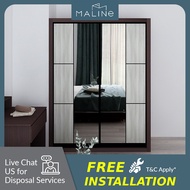 Maline Beth Wardrobe Walnut ( H 7ft x W 5ft )